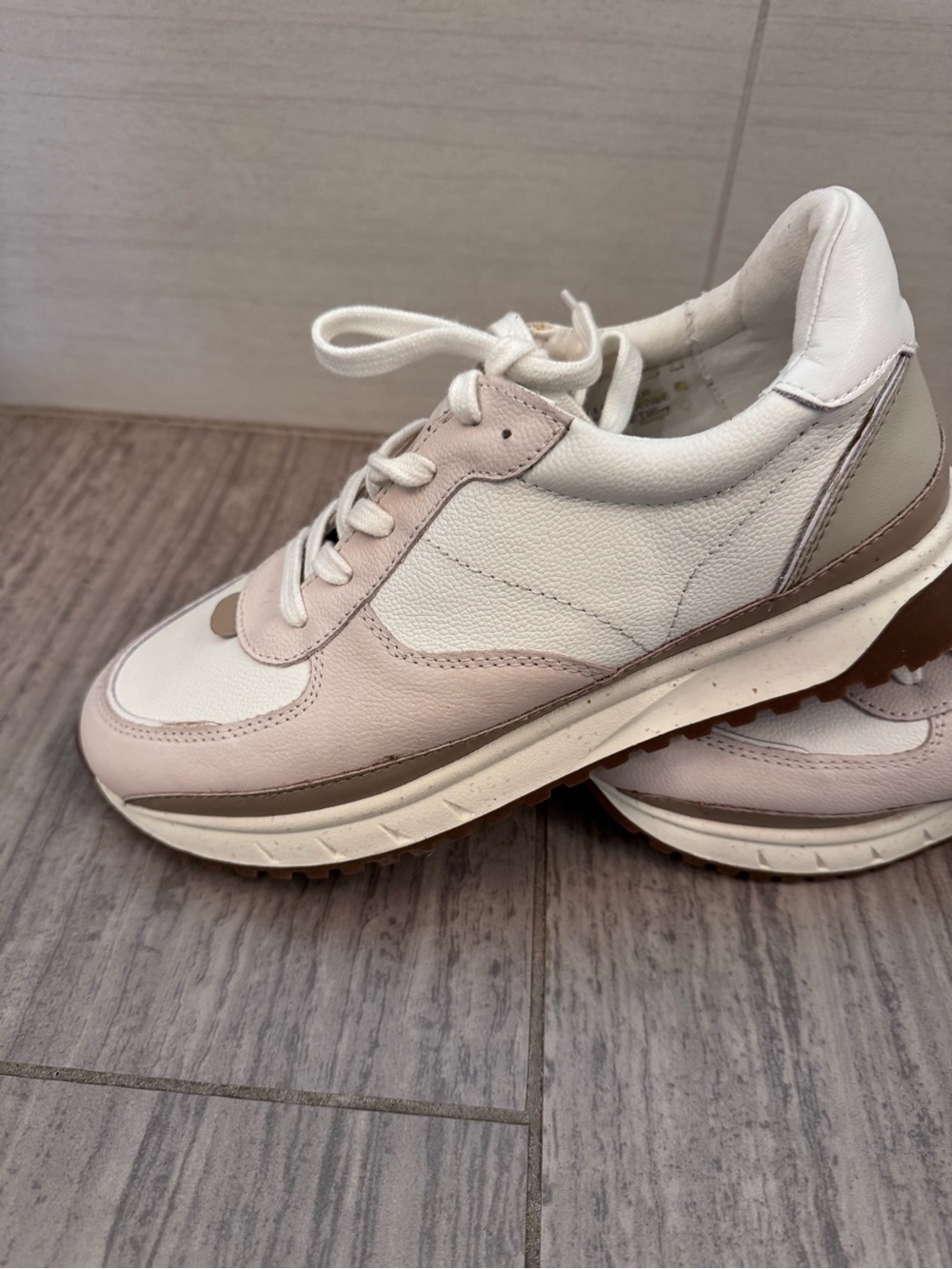 Madewell cream  and White Retro Runner Sneakers - Picture 6 of 10
